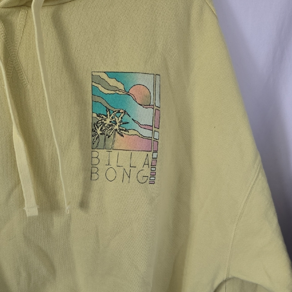 Billabong All Time Fleece Cropped Hoodie Trip Around The Sun NWT Sz Large - Picture 2 of 8